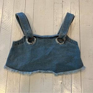 L’ATISTE denim crop top